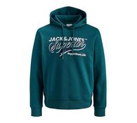 JACK & JONES Mens Jjelogo Sweat Hood 2 Col 25/26 Noos, Atlantic Deep, M UK