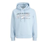 JACK & JONES Mens Jjelogo Sweat Hood 2 Col 25/26 Noos, Celestial Blue, M UK
