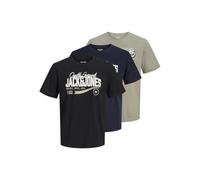 Jack & Jones Men's Jjelogo Tee Ss O-Neck 2 Col Aw26 3pk Mp Jjelogo Tee SS O-Neck 2 Col Aw26 3Pk Mp (Pack of 3)