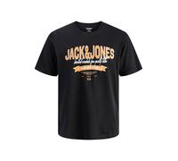 JACK & JONES Men's Jjelogo Tee SS O-Neck 2 Col Ss26 Sn Pls, Black, 6XL