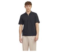 JACK & JONES Men's Jjemac Zip Ss Polo Sn Sweat Shorts, Dark Navy, M