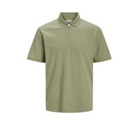 JACK & JONES Men's Jjemac Zip Ss Polo Sn Sweat Shorts, Oil Green, L