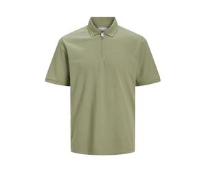 JACK & JONES Men's Jjemac Zip Ss Polo Sn Sweat Shorts, Oil Green, L