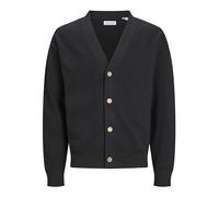 JACK & JONES Male Plain Cardigan, Black, S