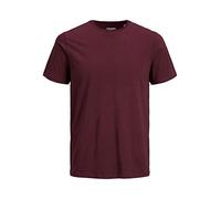 Jack & Jones Men's Jjeorganic Basic Tee O-neck Noos T Shirt, Red (Port Royale Detail: Slim), M UK