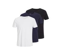 JACK & JONES Men's Jjeorganic Basic Tee Ss O-Neck 3pk Mp Jjeorgan Basic Tee SS O-Neck 3PK MP, Black/Pack: 1black, 1navy, 1white, XS