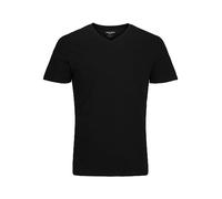JACK & JONES Mens Jjeorganic Basic Tee V-Neck Noos Top, Black, XXL UK