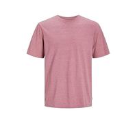 JACK & JONES Men's Jjeorganic Tee Ss O-Neck Noos Hooded Sweatshirt, Mesa Rose/Detail: Melange, S
