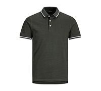 JACK & JONES Mens Jjepaulos + Fit Polo Shirt, Dark Green, 3XL