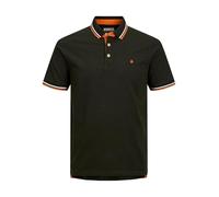 JACK & JONES Men's Plus Size Slim Fit Polo Shirt JJEPAULOS Solid Summer Top Short Sleeve Pique Cotton, Colours:Green, Size:4XL
