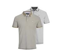 JACK & JONES Men's Jjepaulos Polo Ss 2pk Mp Noos Shirt, Crockery, S (Pack of 2)