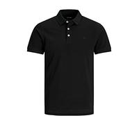 Jack & Jones Men's Jjepaulos Polo Ss Noos Polo Shirt, Black/Detail: Tonal/Black/Slim, XL