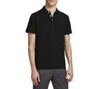 Jack & Jones Men's Jjepaulos Polo Ss Noos Polo Shirt, Black/Detail: Tonal/Black/Slim, XL