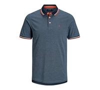 Jack & Jones Men's Jjepaulos Polo Ss Noos Polo Shirt, Denim Blue, S