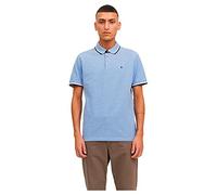 Jack & Jones Men's Jjepaulos Polo Ss Noos Polo Shirt, Ensign Blue/Detail:play, XXL