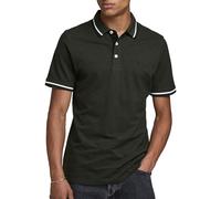 Jack & Jones Men's Jjepaulos Polo Ss Noos Polo Shirt, Forest Night/Detail:play 1/Slim Fit, L