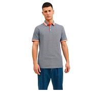 Jack & Jones Men's Jjepaulos Polo Ss Noos Polo Shirt, Navy Blazer/Detail: Neon, M