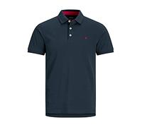 Jack & Jones Men's Jjepaulos Polo Ss Noos Polo Shirt, Navy Blazer. Details: Tonal/True Red/Slim, M