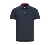 Jack & Jones Men's Jjepaulos Polo Ss Noos Polo Shirt, Navy Blazer. Details: Tonal/True Red/Slim, S