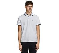 Jack & Jones Men's Jjepaulos Polo Ss Noos Polo Shirt, White, XXL