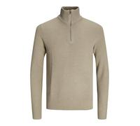 JACK & JONES Men's Jjeperfect Knit Half Zip Sn Jumper, Crockery, M