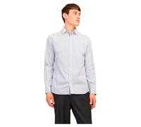 JACK & JONES Men's Jjeremy Detail Shirt Ls Noos Long Sleeve, Bright White, M