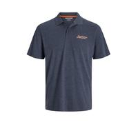 JACK & JONES Men's Jjerik Polo Ss Shirt, Navy Blazer/Detail: mélange, S
