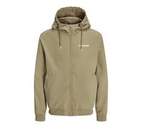 JACK & JONES Men's Jjerush Hood Bomber Noos Short Jacket, Crockery/Detail: Solid, L