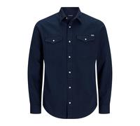 Jack & Jones Men's Jjesheridan L/S Noos Denim shirt, Blue (Dark Navy Fit: Slim),