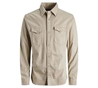Jack & Jones Men's Jjesheridan L/S Noos Shirt, Crockery, L UK