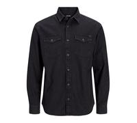 Jack & Jones Men's Jjesheridan Shirt L/S Denim Shirt, Black (Black Denim Fit Slim), XL