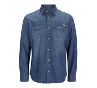 Jack & Jones Men's Jjesheridan Shirt L/S Denim Shirt, Blue (Medium Blue Denim Fit Slim), S