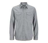 Jack & Jones Men's Jjesheridan Shirt L/S Denim Shirt, Grey (Light Grey Denim Fit Slim), L