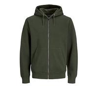 JACK & JONES Mens Jjesoft Basic Sweat Zip Hood Noos Hooded Jacket, Forest Night, S Green