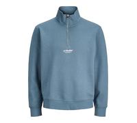 JACK & JONES Mens Jjesoho Sweat Quarter Zip Hn Noos, Blue Mirage, XXL UK