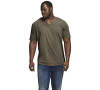 JACK & JONES Men's JJESPLIT Neck TEE SS NOOS, Dusky Green/Fit:Slim, XS