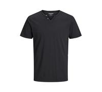 JACK & JONES Men's Jjesplit Neck Tee Ss Noos T-Shirt, Black/Fit: Slim, XL