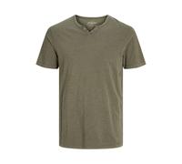 JACK & JONES Men's Jjesplit Neck Tee Ss Noos T-Shirt, Dusky Green, XXL