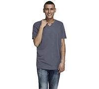 JACK & JONES Men's JJESPLIT Neck Tee SS Noos (Pack of 4), Navy Blazer/fit: Slim, XS