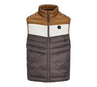 JACK & JONES Men's Jjesprint Bodywarmer Collar Vest, Mulch/Detail:Monks Robe/Moonbeam Blocking, XS