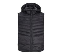 JACK & JONES Men's Jjesprint Bodywarmer Hood Vest, Black/Detail: Solid, XS