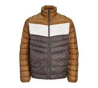JACK & JONES Men's Jjesprint Puffer Collar Jacket, Mulch/Detail:Monks Robe/Moonbeam Blocking, XS