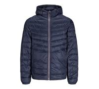 JACK & JONES Men's Jjesprint Puffer Hood Noos Jacket, Navy Blazer/Detail:True Red Stitches, XS