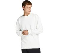 JACK&JONES Men's JJESTAR Basic Sweat Crew Neck Sweatshirt, Cloud Dancer, XL