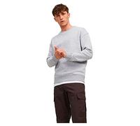 JACK&JONES Men's JJESTAR BASIC SWEAT CREW NECK Sweatshirt, Light Grey Melange, XXL