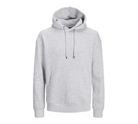 JACK&JONES Men's JJESTAR BASIC SWEAT HOOD Hooded Sweatshirt, Light Grey Melange, S