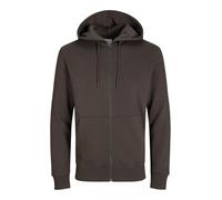 JACK & JONES Men's Jjestar Basic Sweat Zip Hood Noos Sweatshirt Jacket, Mulch, XL