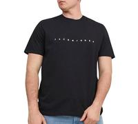 JACK & JONES Men's Jjestar Jj Tee Ss Noos Pls T-Shirt, Black, 4XL