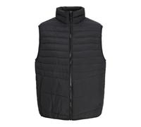 JACK & JONES Men's Jjestate Packable Bw Collar Noos Quilted Vest, Black, M