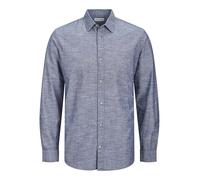 JACK & JONES Men's Jjesummer Shirt Ls Sn Long Sleeve, Faded Denim, L